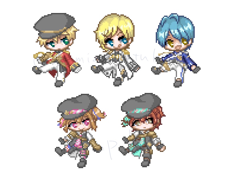 アメ独ドット絵アクリルキーホルダー