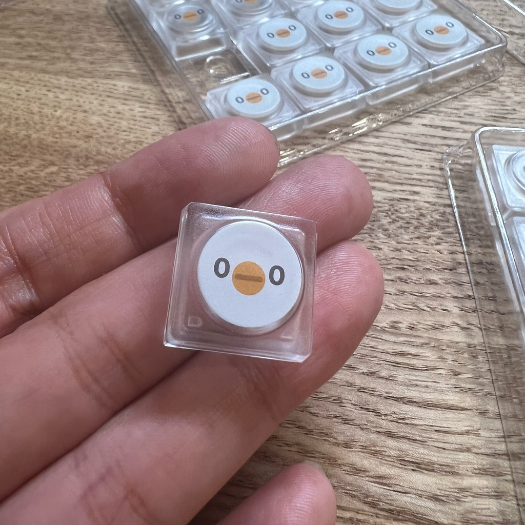 esa トリ DOYSキーキャップ (透明+白顔)