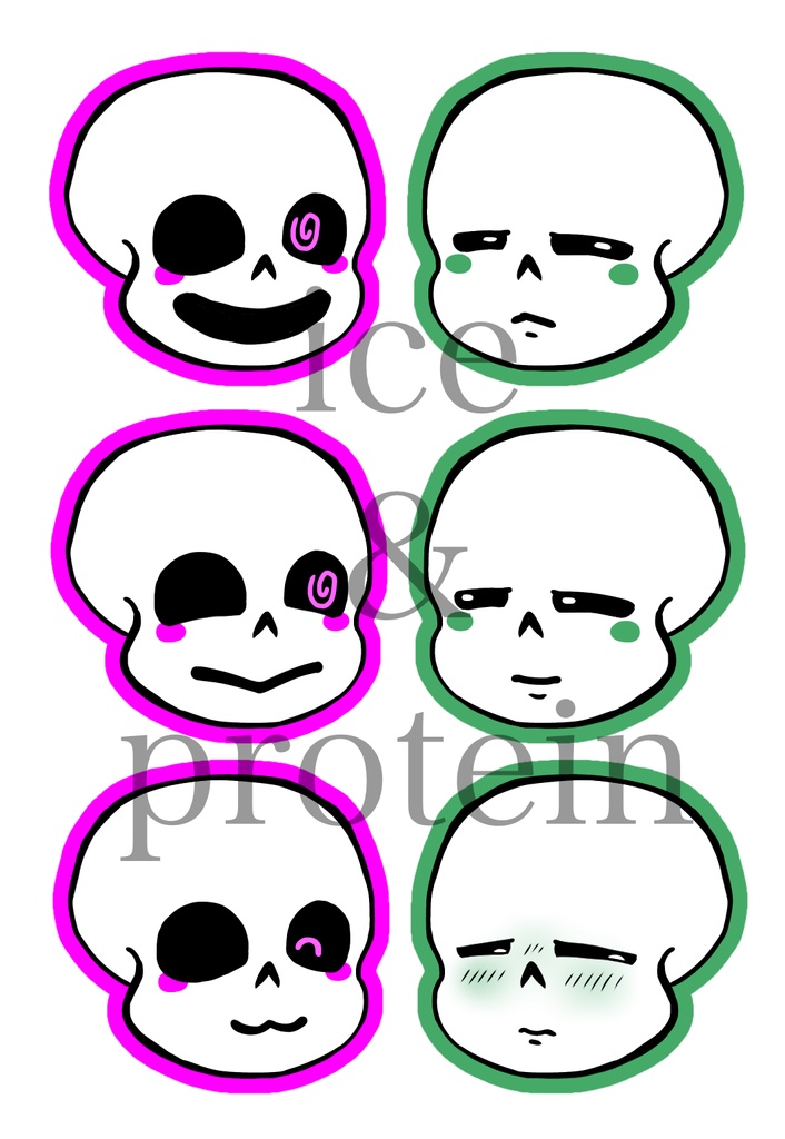 Undertale undertaleAU フレークシール