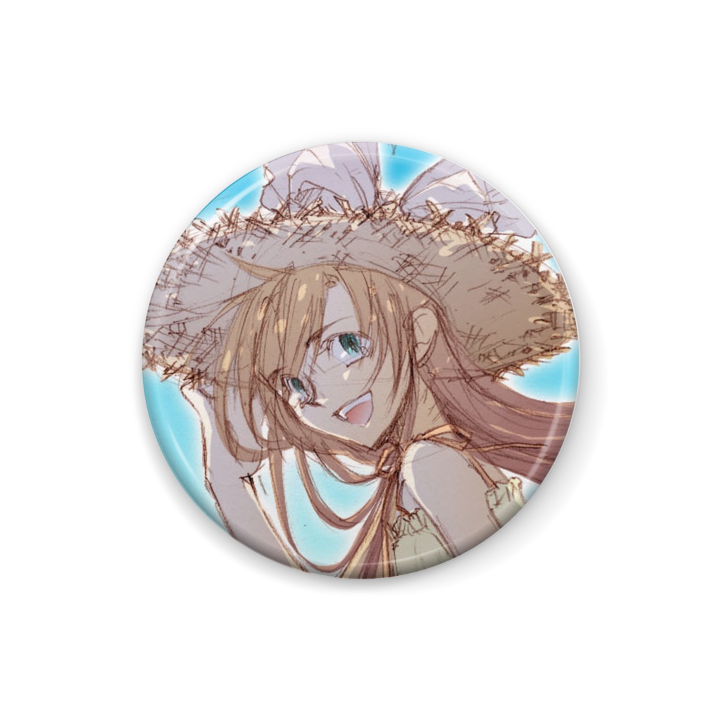 夏の少女 缶バッジ