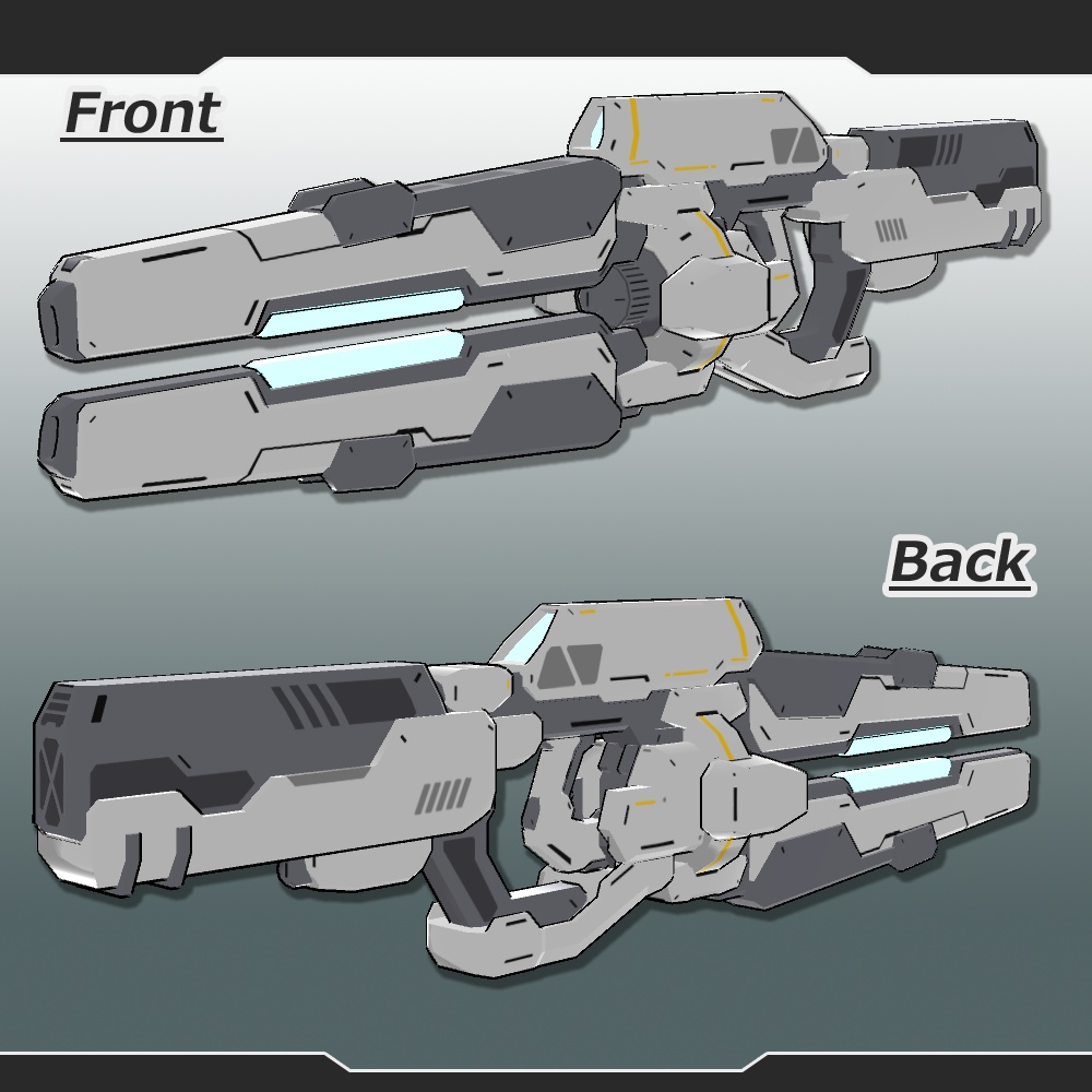 VRChat向けモデル ビームバレルライフル(Beam Barrel Rifle)