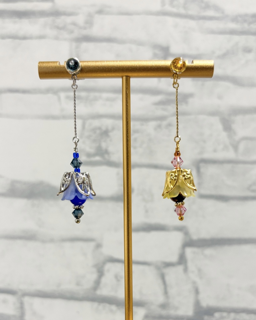 【イヤリング・ピアス】ハールート&マールート【お花のランタン】