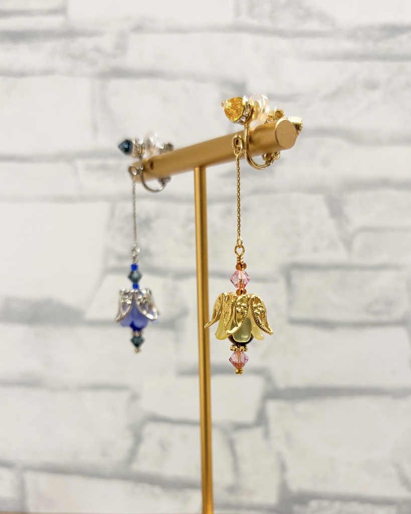 【イヤリング・ピアス】ハールート&マールート【お花のランタン】