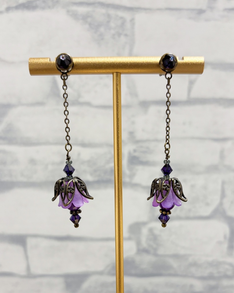 【イヤリング・ピアス】ベリアル【お花のランタン】