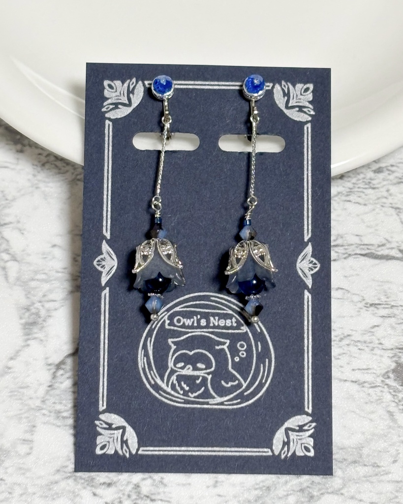 【イヤリング・ピアス】ルシファー【お花のランタン】