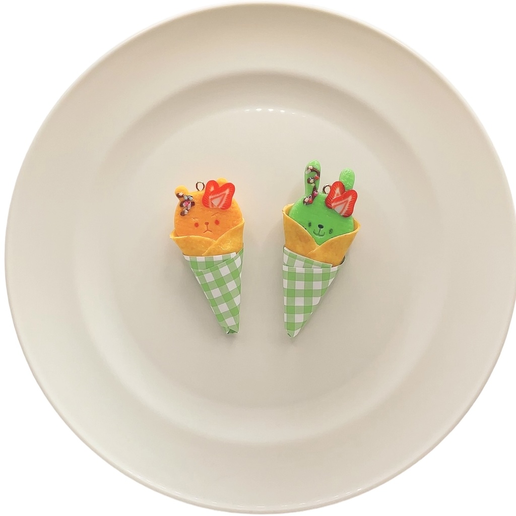 【クッキーストラップ】ひょっこりクレープ