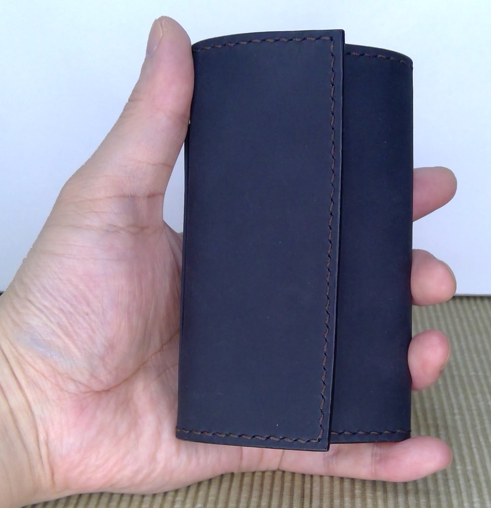 手作り! 邪神ちゃんレザーキーケース フルサイズ・黒