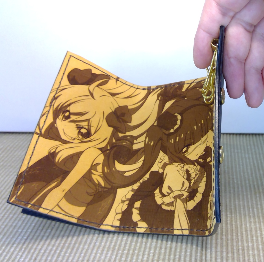 手作り! 邪神ちゃんレザーキーケース フルサイズ・黒