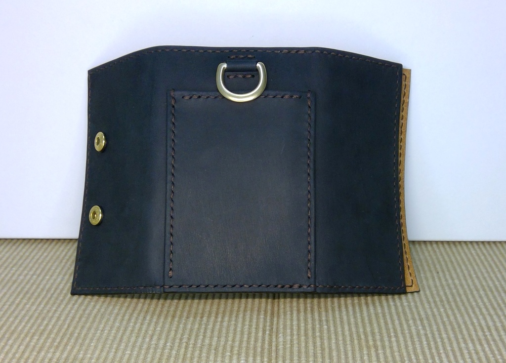 手作り! 邪神ちゃんレザーキーケース フルサイズ・黒