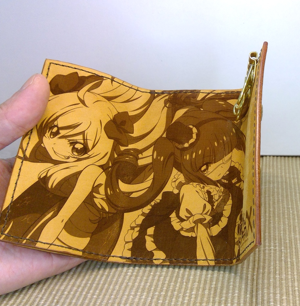 手作り! 邪神ちゃんレザーキーケース フルサイズ・茶