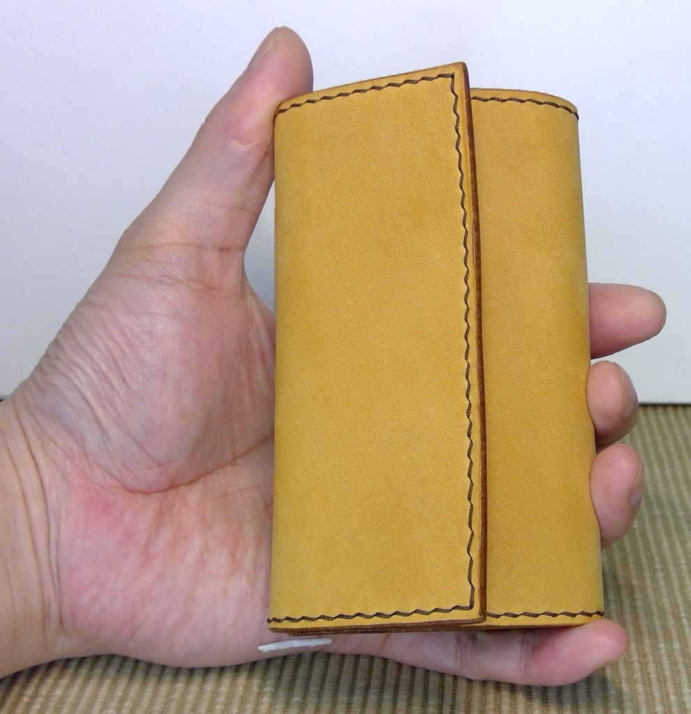 手作り! 邪神ちゃんレザーキーケース フルサイズ・茶