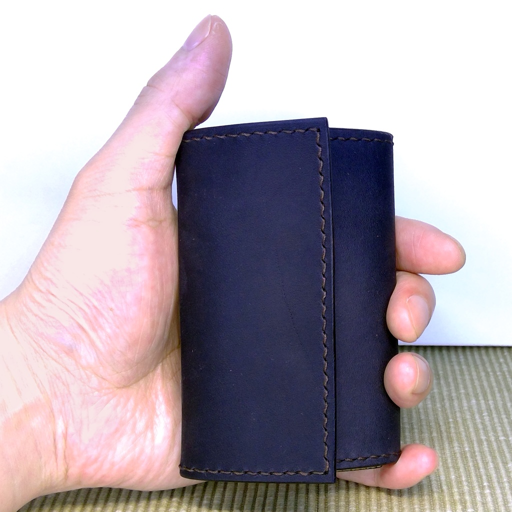 手作り! 邪神ちゃんレザーキーケース ミニサイズ・黒