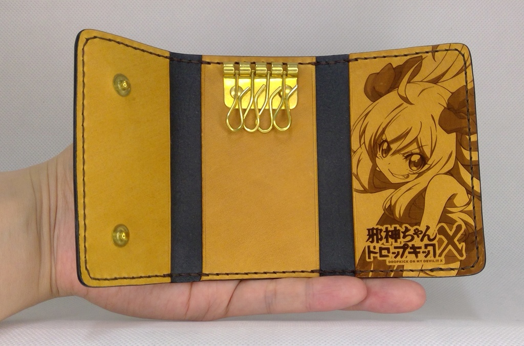 手作り! 邪神ちゃんレザーキーケース スタンダードタイプ・邪神ちゃん