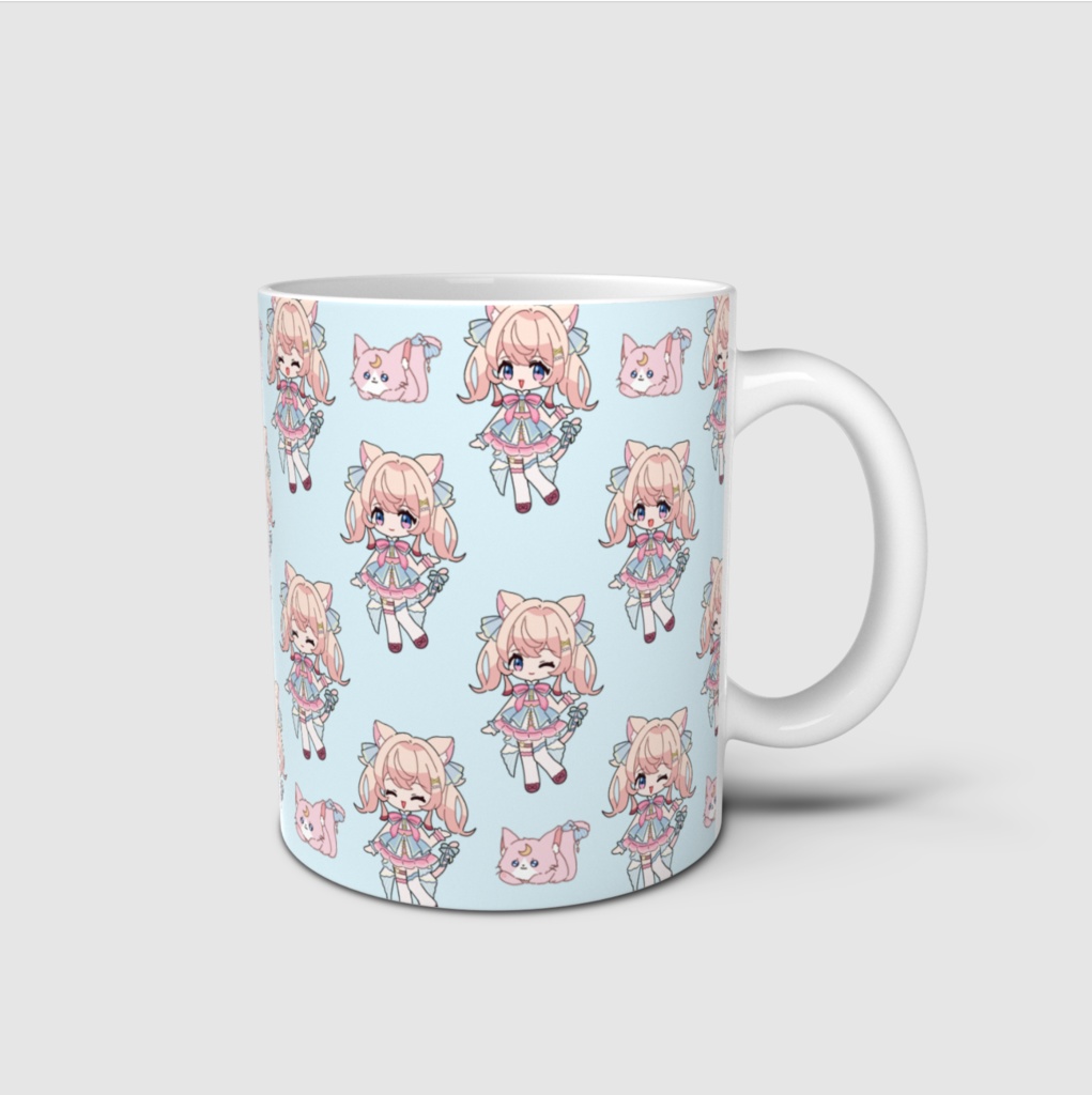 【常設】音琴るいな マグカップ (pink/blue)