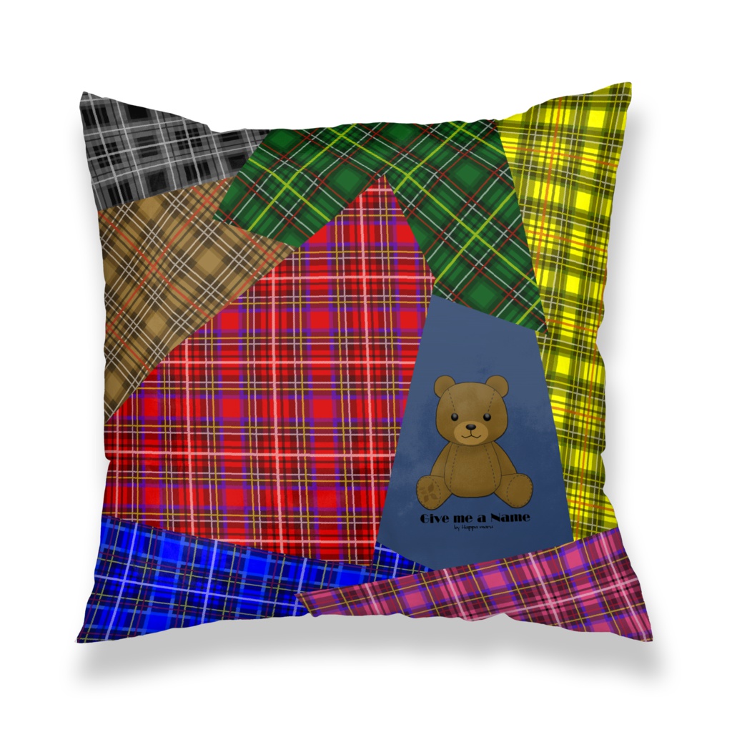 クッションカバー【くま♥タータンチェック】7色ver