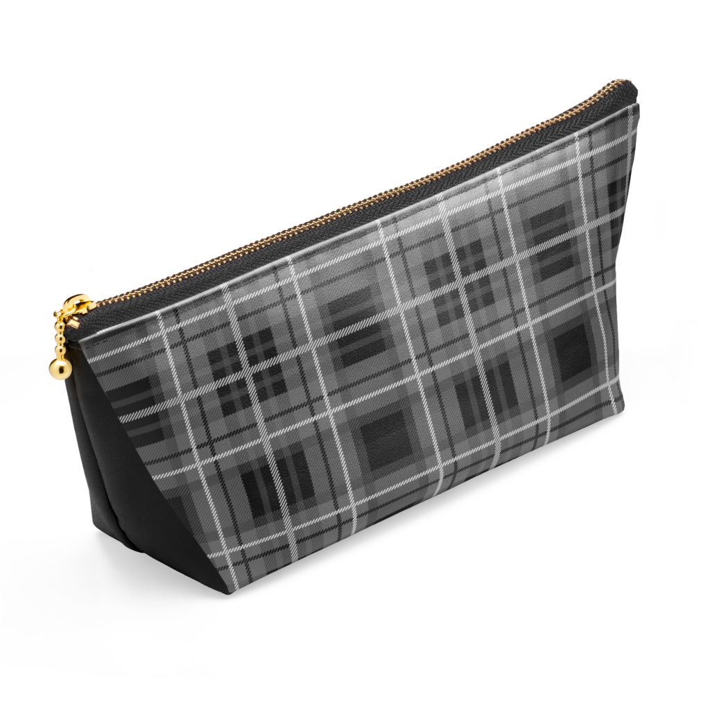 レザーポーチ【くま♥タータンチェック】ユニオンジャック-黒ver