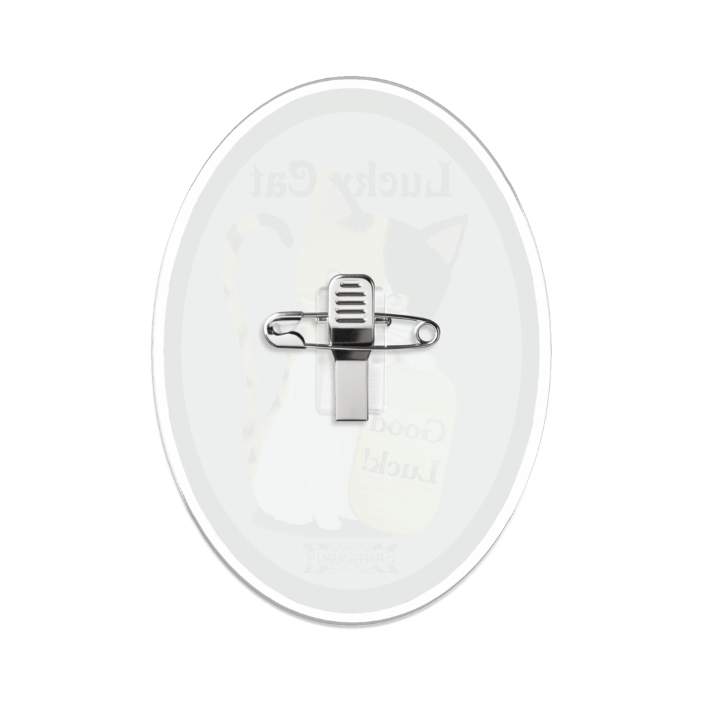 招き猫アクリルバッジ(100×100mm)-1 _三毛猫ver_7色