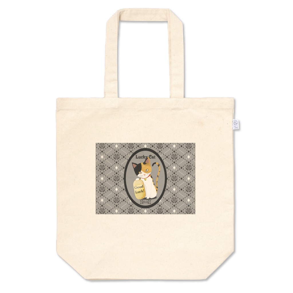 招き猫トートバックM小-2＿三毛猫ver＿7色