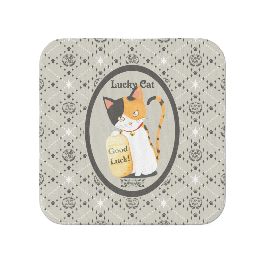 招き猫タオル小-1＿三毛猫ver＿7色