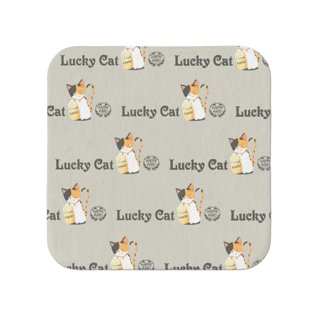 招き猫タオル小-4＿三毛猫ver＿7色