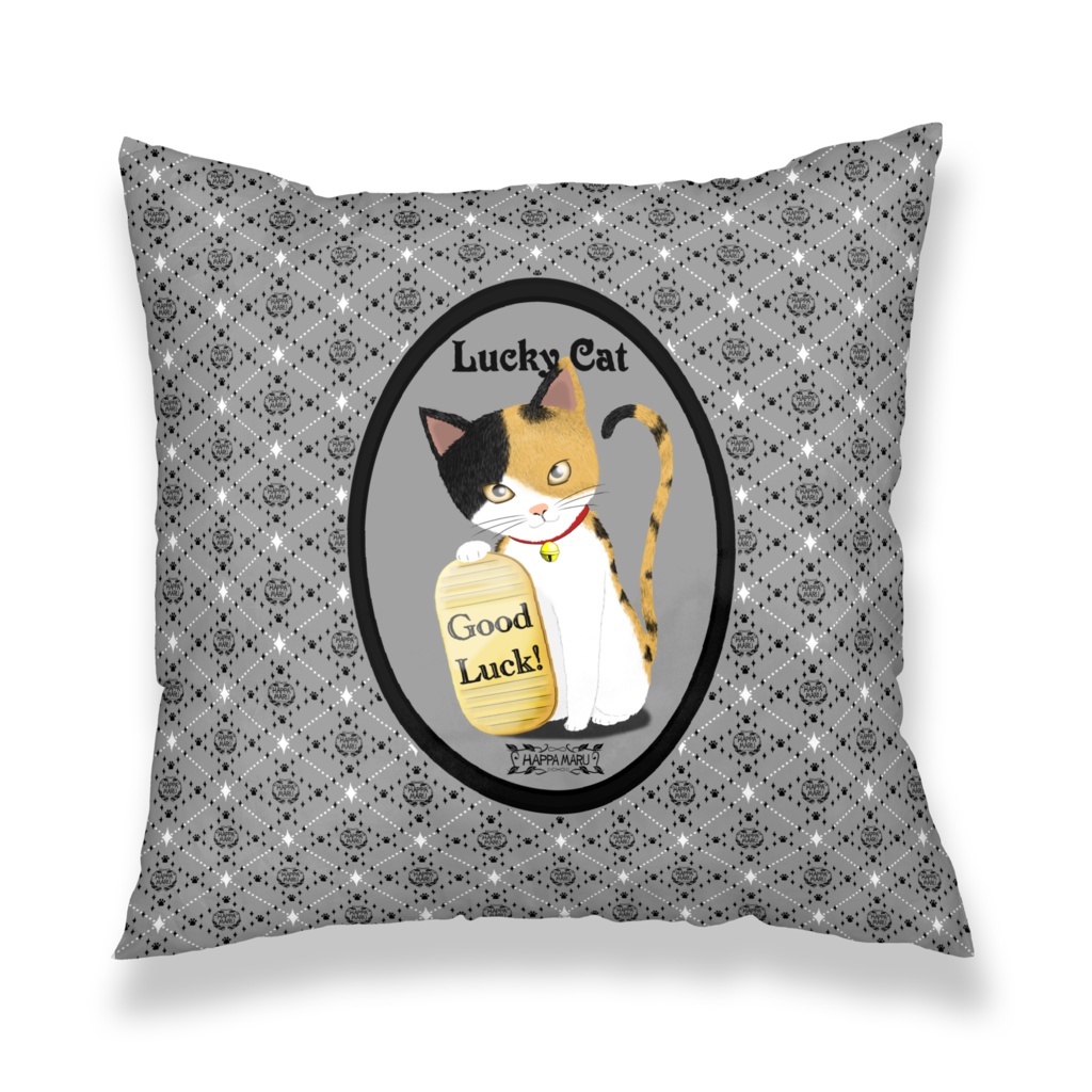 招き猫クッションカバー-1_三毛猫ver_7色