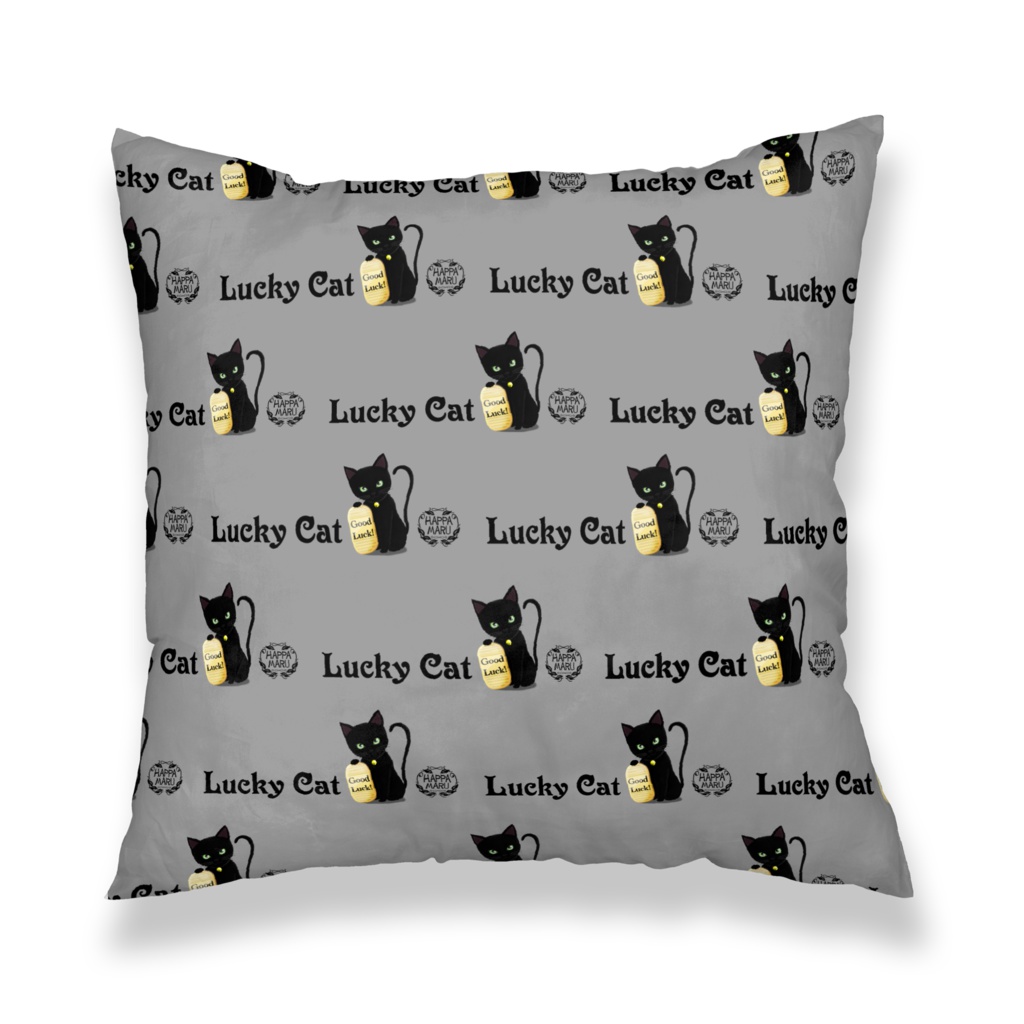 招き猫クッションカバー-3_黒猫ver_7色