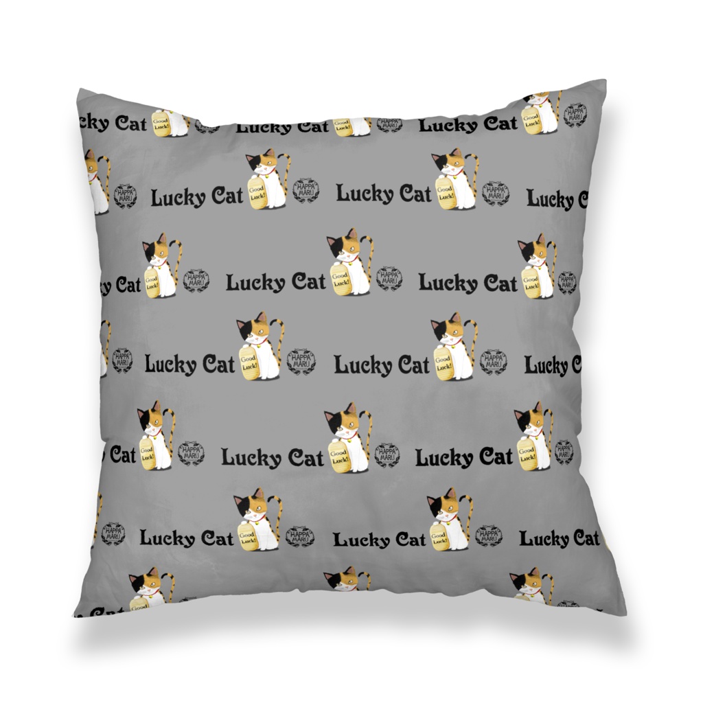 招き猫クッションカバー-3_三毛猫ver_7色