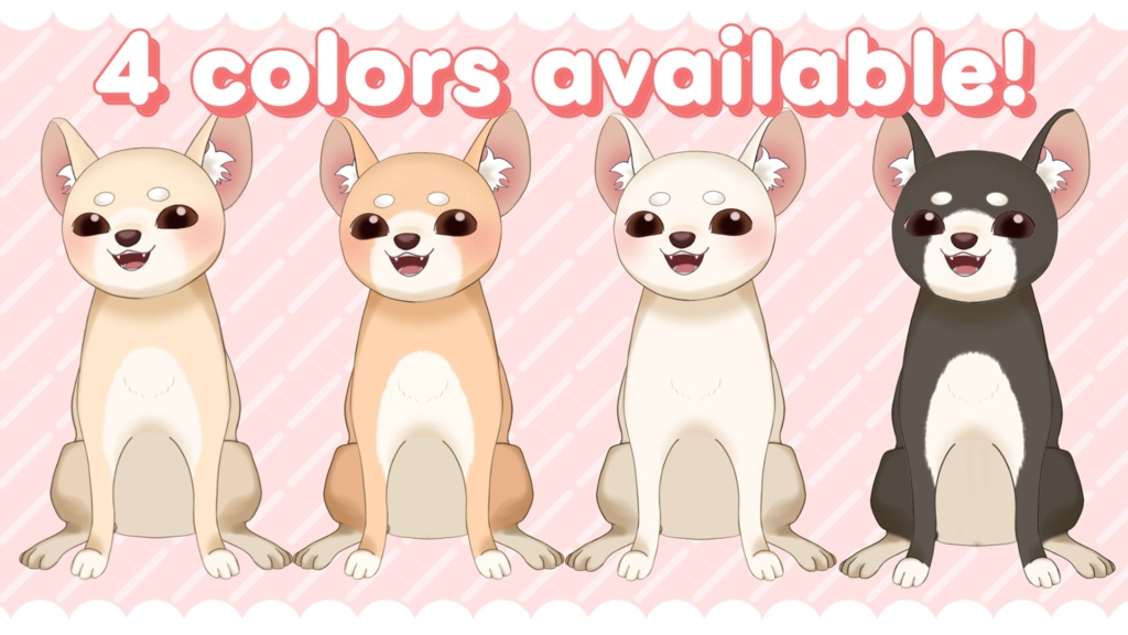 【Live2D/VTubeStudio】汎用モデル チワワ|Chihuahua Model