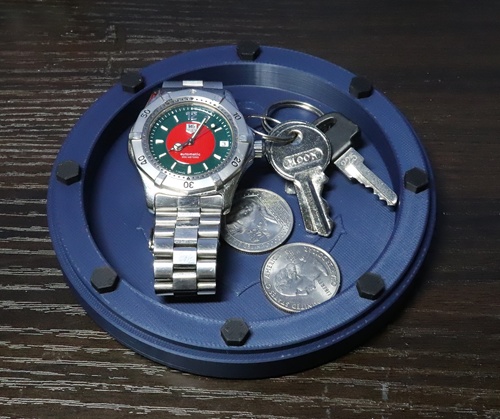 舷窓デザイン トレイ|小物置き・鍵・時計・デスク整理に|3Dプリント作品