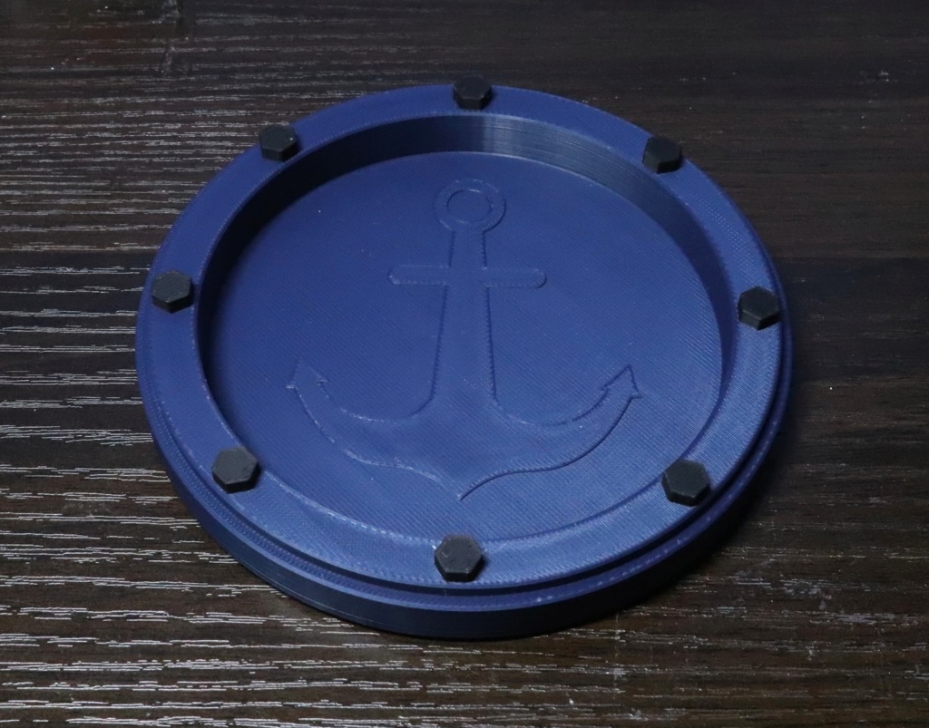 舷窓デザイン トレイ｜小物置き・鍵・時計・デスク整理に｜3Dプリント作品