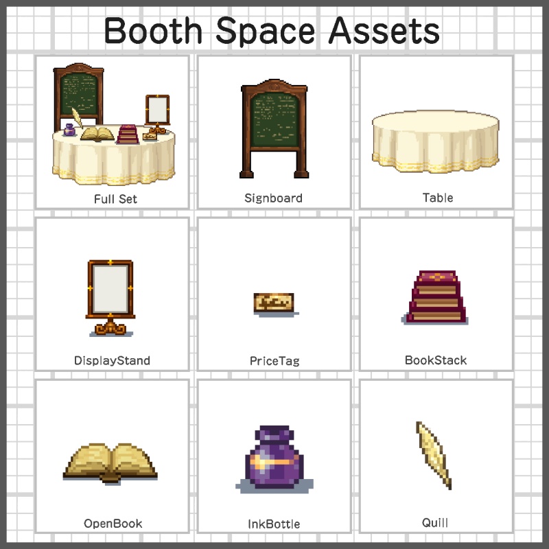 【無料配布】ピクリエ用サークルスペース・アバター素材セット – “Last Dance After Party” Edition