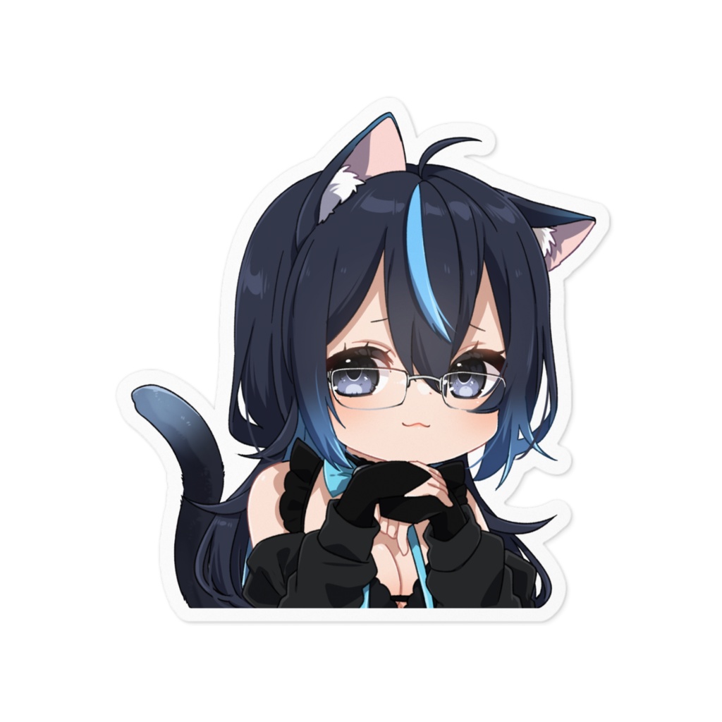 猫中ステッカー