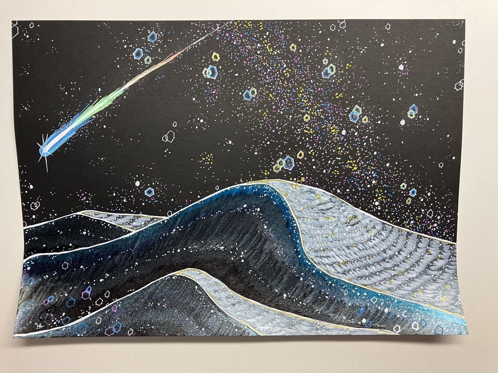 白砂丘と星空