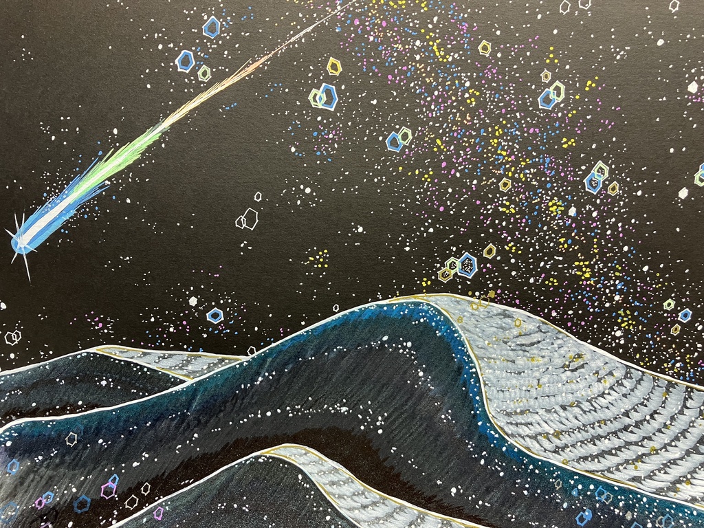 白砂丘と星空