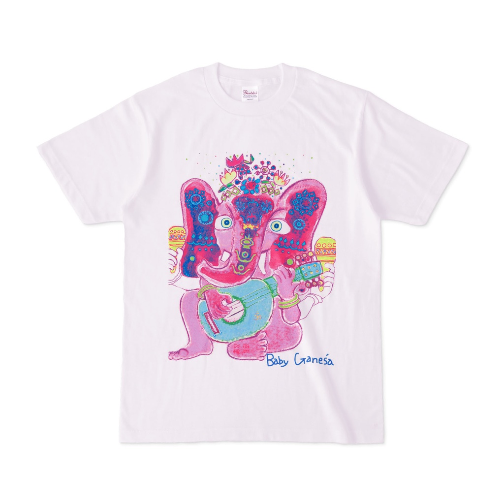 ミラクル ガネーシャ Tシャツ ピンクB (गणेश, gaṇeśa, Ganesha)