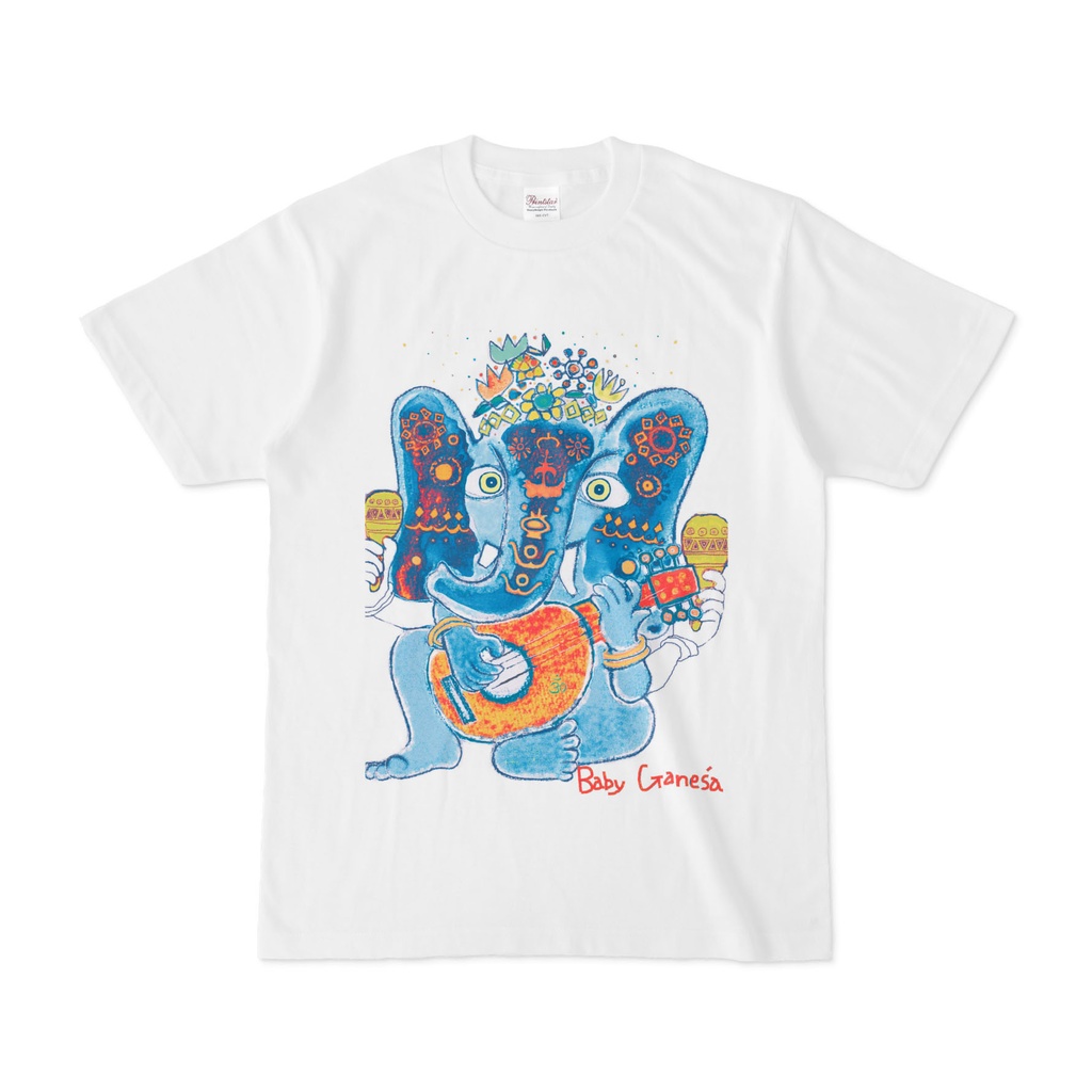 ミラクル ガネーシャ Tシャツ ブルーA (गणेश, gaṇeśa, Ganesha)