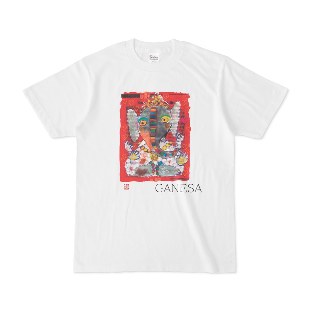 ミラクル ガネーシャ Tシャツ レインボーB