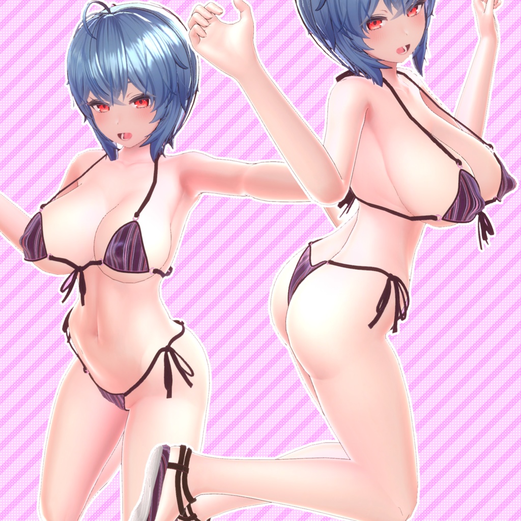 【衣装】ブラジリアンビキニ、サンダル『アイナの衣装』