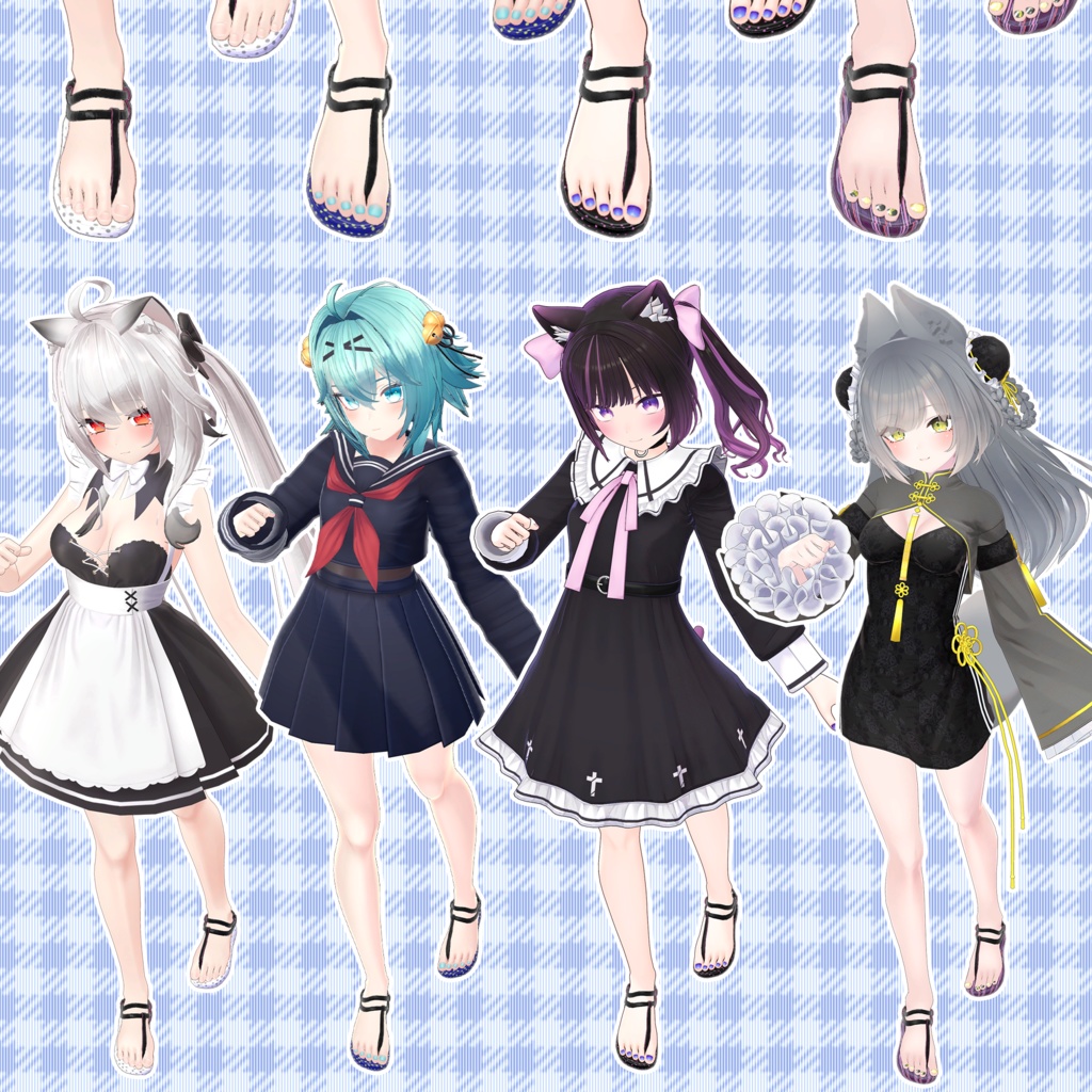 【29アバター対応】サンダルA&B(lilToon対応版)