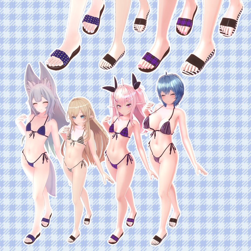 【29アバター対応】サンダルA&B(lilToon対応版)