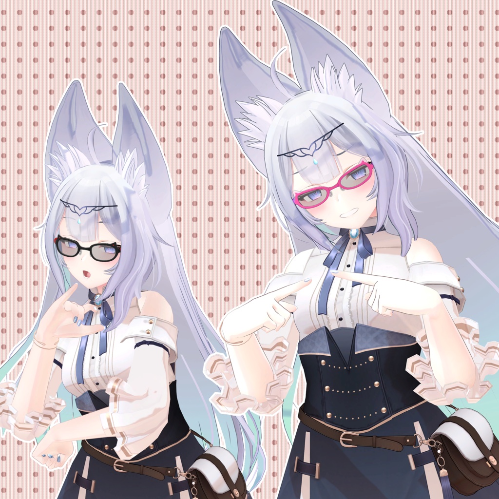 【26アバター対応】メガネ「ラブリーキャット」(UA-G01)/ 🔄5月6日更新