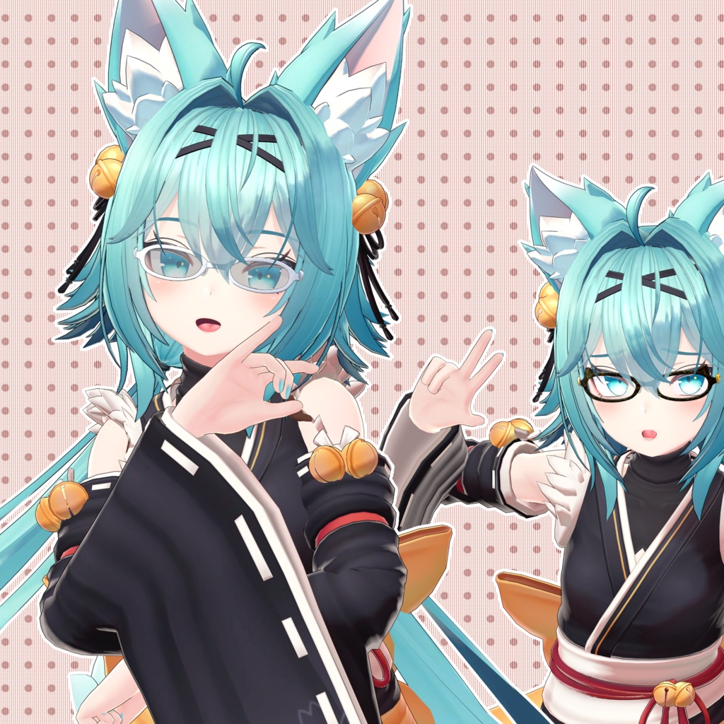 【26アバター対応】メガネ「ラブリーキャット」(UA-G01)/ 🔄5月6日更新