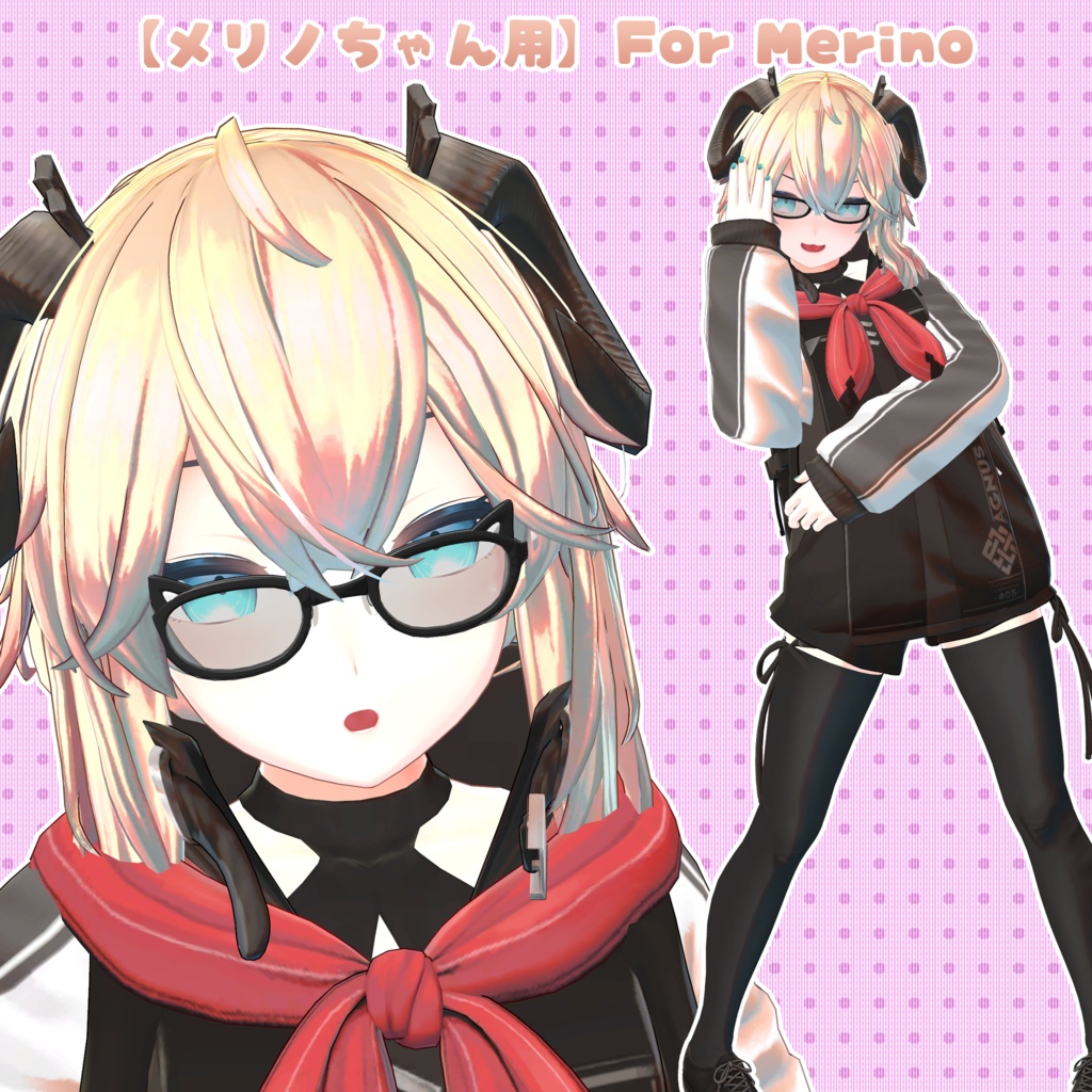 【26アバター対応】メガネ「ラブリーキャット」(UA-G01)/ 🔄5月6日更新