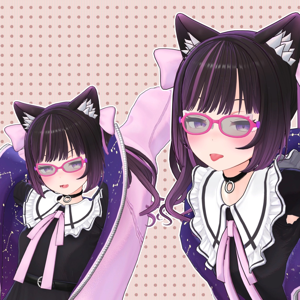 【26アバター対応】メガネ「ラブリーキャット」(UA-G01)/ 🔄5月6日更新