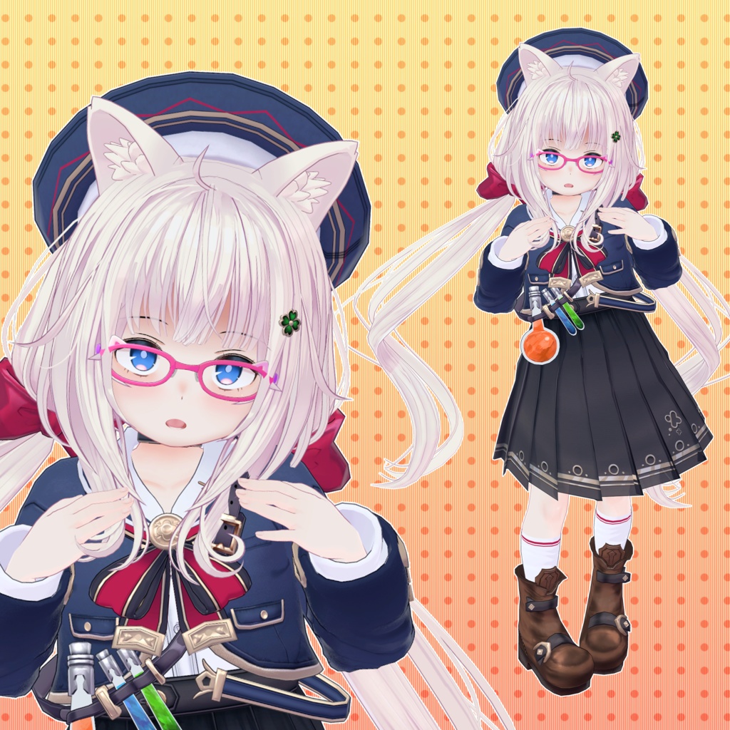 【26アバター対応】メガネ「ラブリーキャット」(UA-G01)/ 🔄5月6日更新