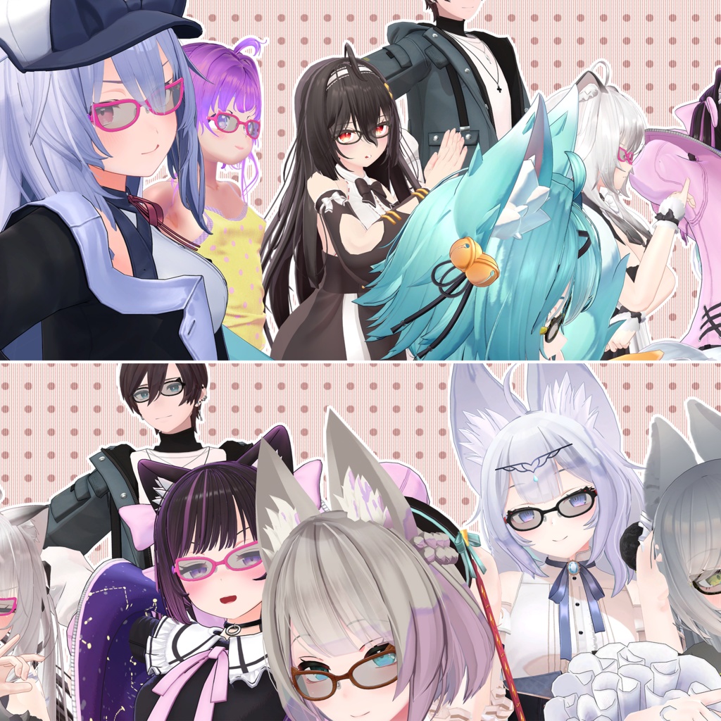 【26アバター対応】メガネ「ラブリーキャット」(UA-G01)/ 🔄5月6日更新