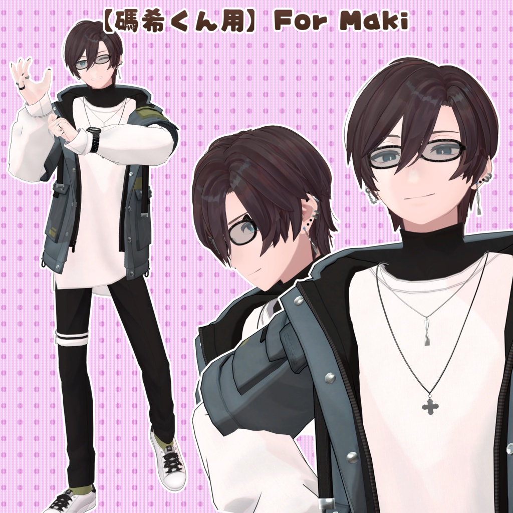 【26アバター対応】メガネ「ラブリーキャット」(UA-G01)/ 🔄5月6日更新