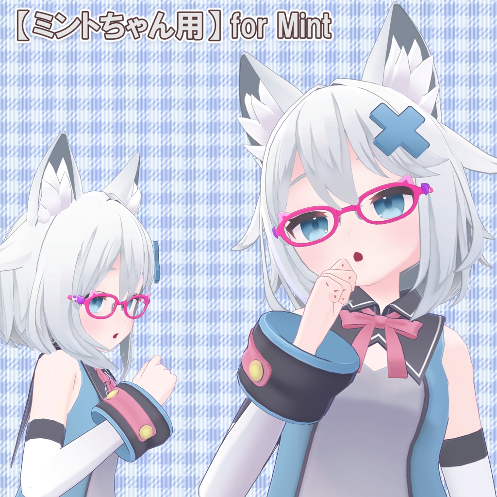 【26アバター対応】メガネ「ラブリーキャット」(UA-G01)/ 🔄5月6日更新