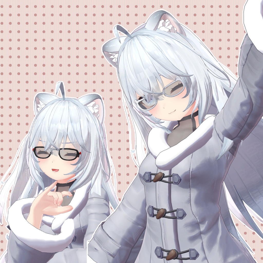 【26アバター対応】メガネ「ラブリーキャット」(UA-G01)/ 🔄5月6日更新