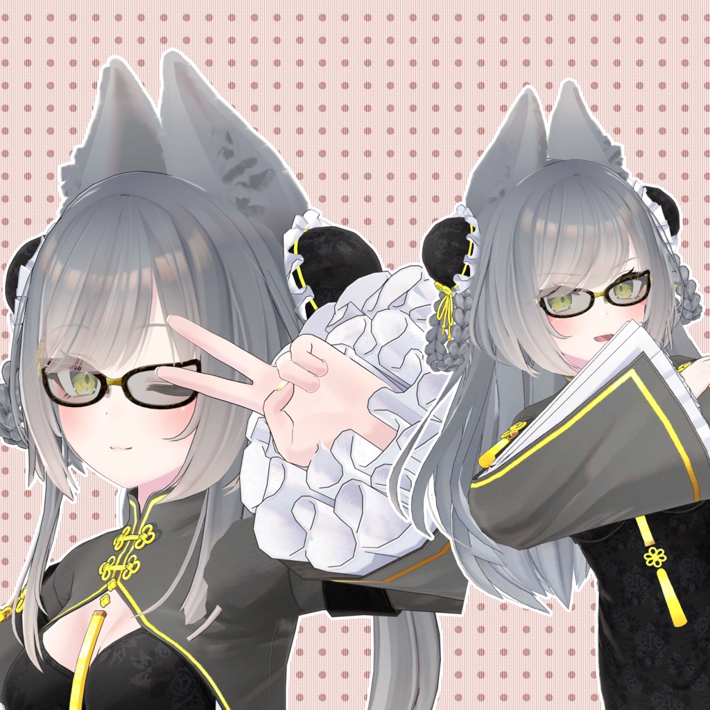 【26アバター対応】メガネ「ラブリーキャット」(UA-G01)/ 🔄5月6日更新